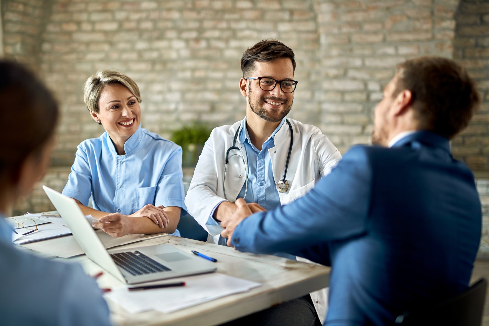 Family consulting with a MetaMeds care provider