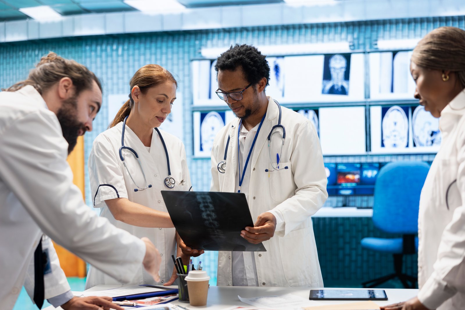 Pharmacist explaining medicine to a patient